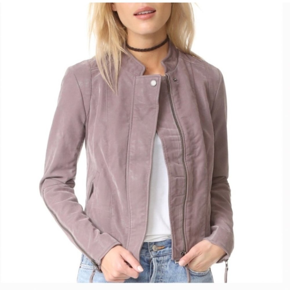 Free People Faux Leather Jacket Size 6